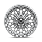 15X7 MSA Offroad Wheels MA53 BOLO UTV BEADLOCK GLOSS SILVER W/ MACHINED FACE 5X114.3