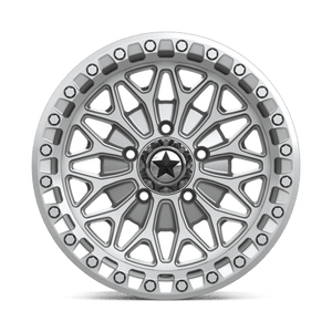 15X7 MSA Offroad Wheels MA53 BOLO UTV BEADLOCK GLOSS SILVER W/ MACHINED FACE 5X114.3