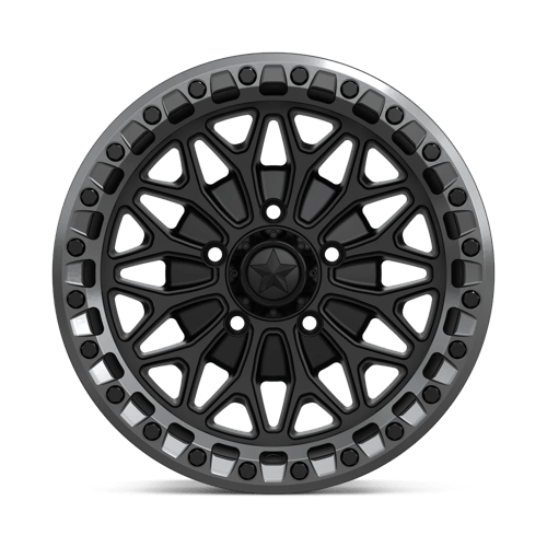 15X7 MSA Offroad Wheels MA53 BOLO UTV BEADLOCK MATTE BLACK W/ GL-GUNMETAL RG 5X114.3