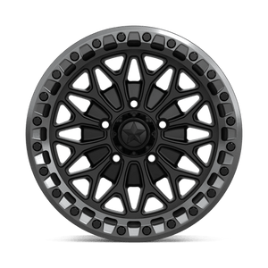 15X7 MSA Offroad Wheels MA53 BOLO UTV BEADLOCK MATTE BLACK W/ GL-GUNMETAL RG 5X114.3