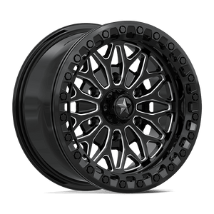 15X7 MSA Offroad Wheels MA53 BOLO UTV BEADLOCK GLOSS BLACK MILLED 6X139.7