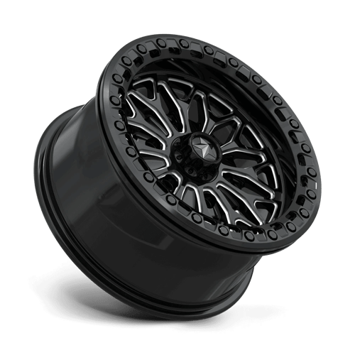 15X7 MSA Offroad Wheels MA53 BOLO UTV BEADLOCK GLOSS BLACK MILLED 6X139.7