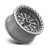 15X7 MSA Offroad Wheels MA53 BOLO UTV BEADLOCK GLOSS SILVER W/ MACHINED FACE 6X139.7
