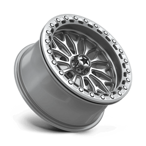 15X7 MSA Offroad Wheels MA53 BOLO UTV BEADLOCK GLOSS SILVER W/ MACHINED FACE 6X139.7