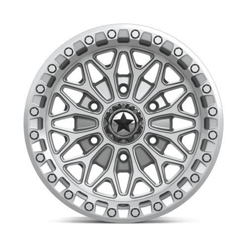 15X7 MSA Offroad Wheels MA53 BOLO UTV BEADLOCK GLOSS SILVER W/ MACHINED FACE 6X139.7