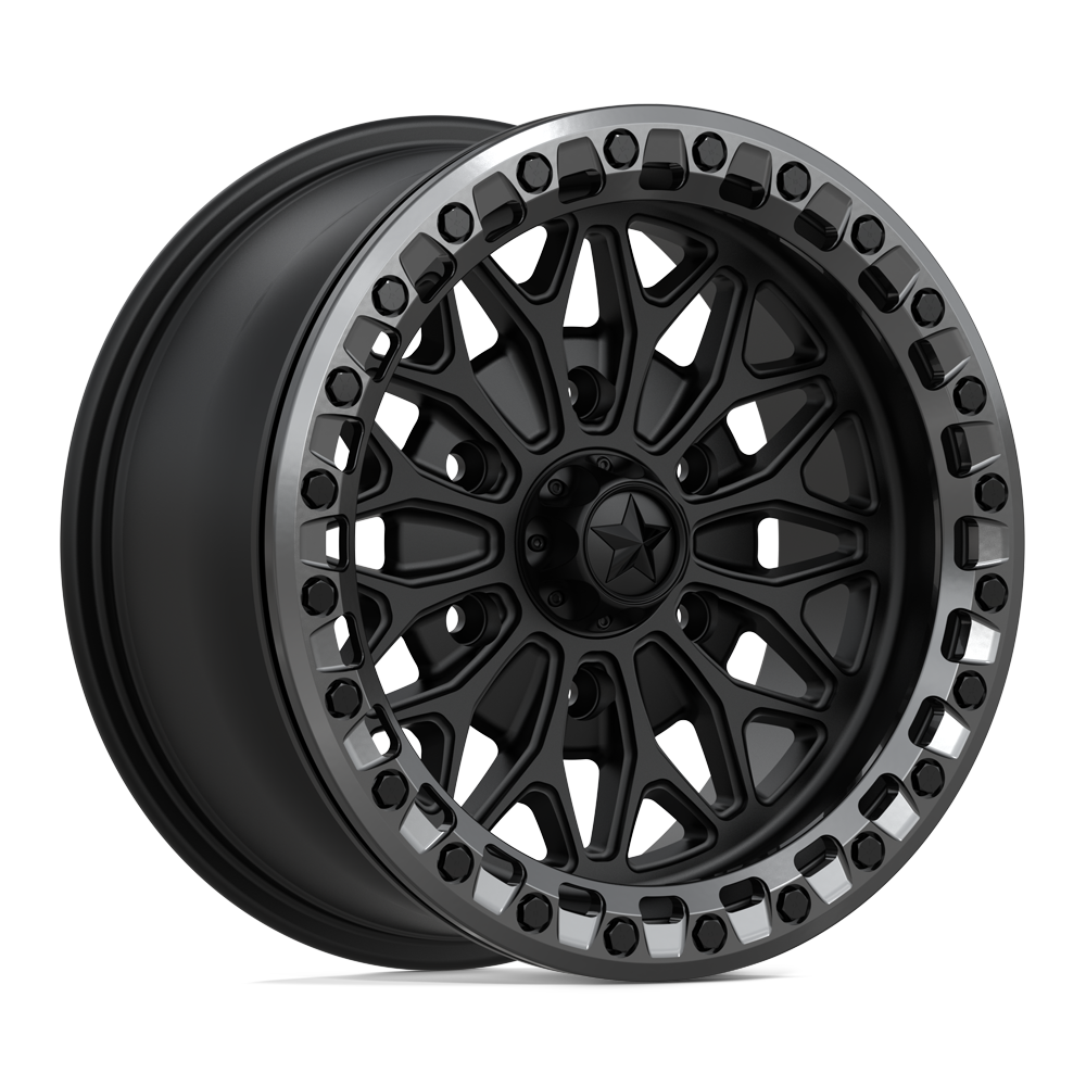 15X7 MSA Offroad Wheels MA53 BOLO UTV BEADLOCK MATTE BLACK W/ GL-GUNMETAL RG 6X139.7