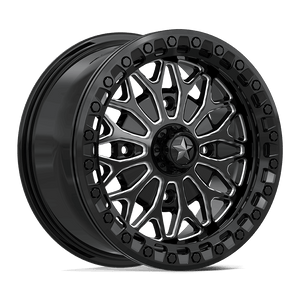 15X7 MSA Offroad Wheels MA53 BOLO UTV BEADLOCK GLOSS BLACK MILLED 4X156