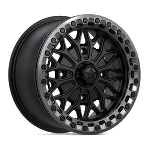 15X7 MSA Offroad Wheels MA53 BOLO UTV BEADLOCK MATTE BLACK W/ GL-GUNMETAL RG 4X137