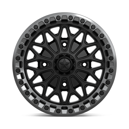 15X7 MSA Offroad Wheels MA53 BOLO UTV BEADLOCK MATTE BLACK W/ GL-GUNMETAL RG 4X137