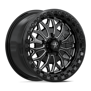 15X7 MSA Offroad Wheels MA53 BOLO UTV BEADLOCK GLOSS BLACK MILLED 5X114.3