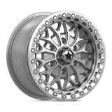 15X7 MSA Offroad Wheels MA53 BOLO UTV BEADLOCK GLOSS SILVER W/ MACHINED FACE 6X139.7