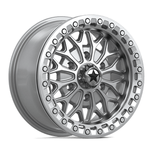 15X7 MSA Offroad Wheels MA53 BOLO UTV BEADLOCK GLOSS SILVER W/ MACHINED FACE 6X139.7