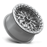 15X7 MSA Offroad Wheels MA53 BOLO UTV BEADLOCK GLOSS SILVER W/ MACHINED FACE 6X139.7
