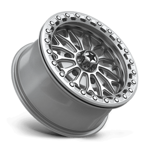 15X7 MSA Offroad Wheels MA53 BOLO UTV BEADLOCK GLOSS SILVER W/ MACHINED FACE 6X139.7