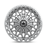 15X7 MSA Offroad Wheels MA53 BOLO UTV BEADLOCK GLOSS SILVER W/ MACHINED FACE 6X139.7
