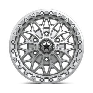 15X7 MSA Offroad Wheels MA53 BOLO UTV BEADLOCK GLOSS SILVER W/ MACHINED FACE 6X139.7