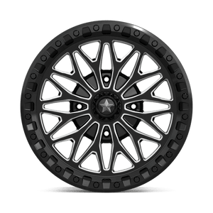 18X7 MSA Offroad Wheels MA53 BOLO UTV BEADLOCK GLOSS BLACK MILLED 4X156