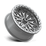 18X7 MSA Offroad Wheels MA53 BOLO UTV BEADLOCK GLOSS SILVER W/ MACHINED FACE 4X156