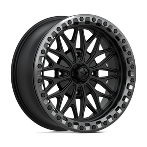 18X7 MSA Offroad Wheels MA53 BOLO UTV BEADLOCK MATTE BLACK W/ GL-GUNMETAL RG 4X110