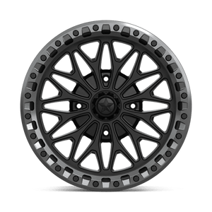 18X7 MSA Offroad Wheels MA53 BOLO UTV BEADLOCK MATTE BLACK W/ GL-GUNMETAL RG 4X156