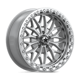 18X7 MSA Offroad Wheels MA53 BOLO UTV BEADLOCK GLOSS SILVER W/ MACHINED FACE 5X114.3