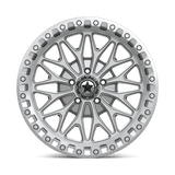 18X7 MSA Offroad Wheels MA53 BOLO UTV BEADLOCK GLOSS SILVER W/ MACHINED FACE 5X114.3