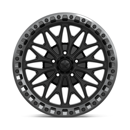 18X7 MSA Offroad Wheels MA53 BOLO UTV BEADLOCK MATTE BLACK W/ GL-GUNMETAL RG 5X114.3