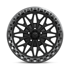 18X7 MSA Offroad Wheels MA53 BOLO UTV BEADLOCK MATTE BLACK W/ GL-GUNMETAL RG 5X114.3