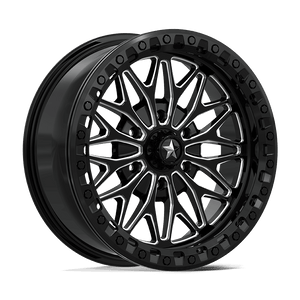 18X7 MSA Offroad Wheels MA53 BOLO UTV BEADLOCK GLOSS BLACK MILLED 6X139.7