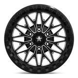 18X7 MSA Offroad Wheels MA53 BOLO UTV BEADLOCK GLOSS BLACK MILLED 6X139.7