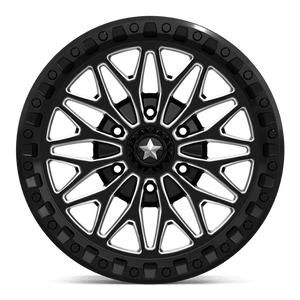 18X7 MSA Offroad Wheels MA53 BOLO UTV BEADLOCK GLOSS BLACK MILLED 6X139.7