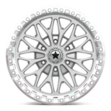 18X7 MSA Offroad Wheels MA53 BOLO UTV BEADLOCK GLOSS SILVER W/ MACHINED FACE 6X139.7