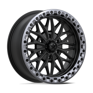 18X7 MSA Offroad Wheels MA53 BOLO UTV BEADLOCK MATTE BLACK W/ GL-GUNMETAL RG 6X139.7
