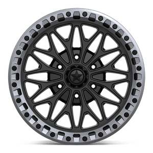 18X7 MSA Offroad Wheels MA53 BOLO UTV BEADLOCK MATTE BLACK W/ GL-GUNMETAL RG 6X139.7