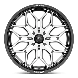 18X7 MSA Offroad Wheels M47 SNIPER GLOSS BLACK MACHINED 4X110
