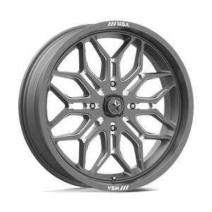22X7 MSA Offroad Wheels M47 SNIPER GUNMETAL MILLED 4X156