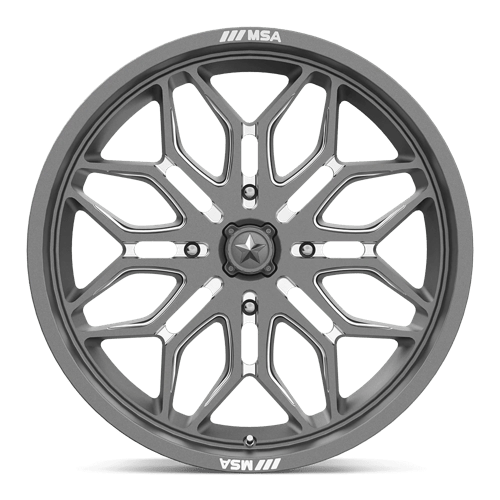 24X7 MSA Offroad Wheels M47 SNIPER GUNMETAL MILLED 4X156