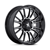 15X7 MSA Offroad Wheels M51 THUNDERLIPS GLOSS BLACK MACHINED 5X114.3