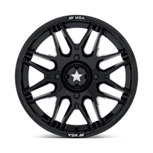 14X7 MSA Offroad Wheels M52 RADAR UTV GLOSS BLACK 4X110