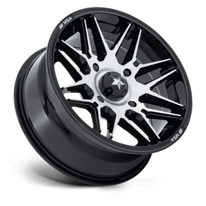 14X7 MSA Offroad Wheels M52 RADAR UTV GLOSS BLACK W/ MACHINED FACE 4X137