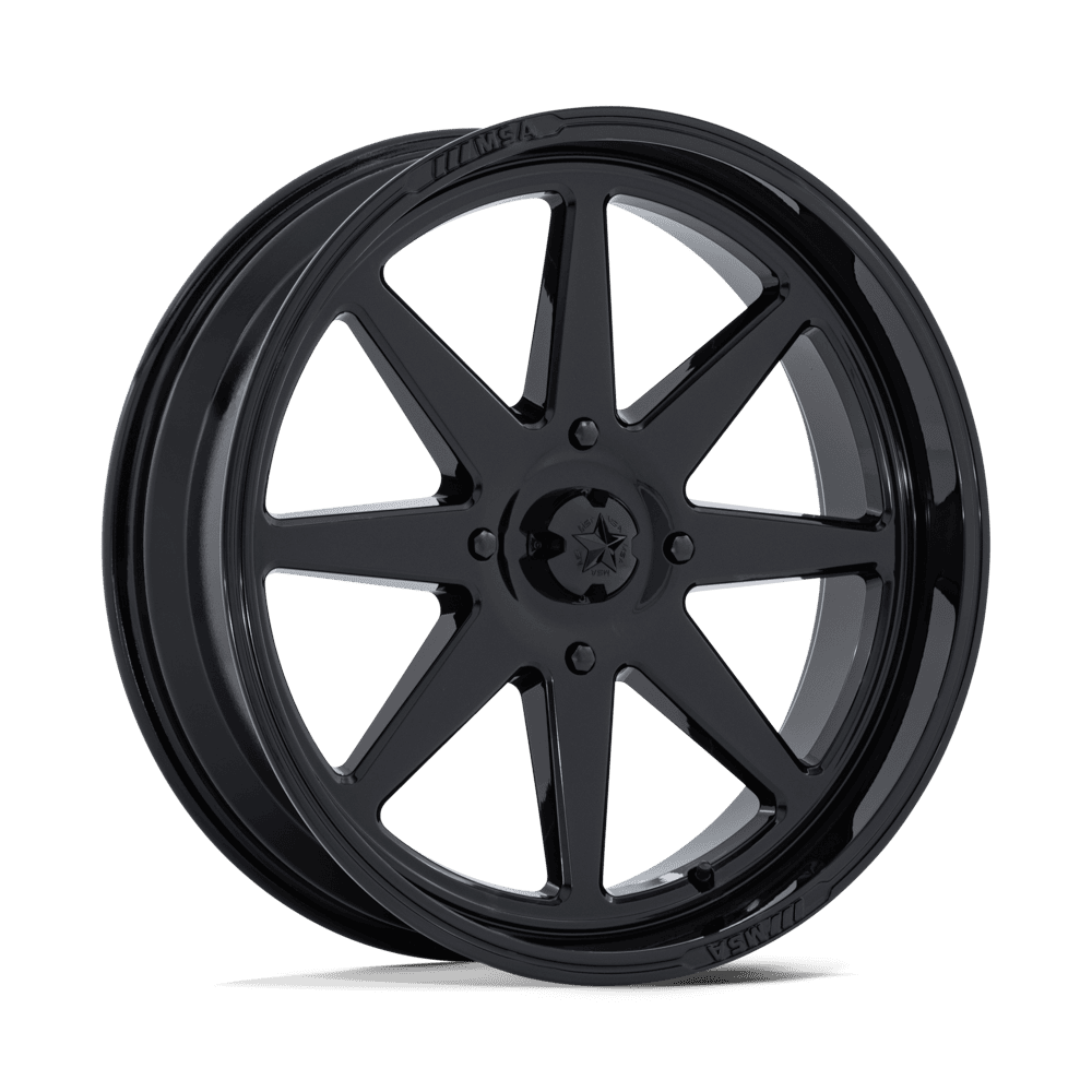 14X7 MSA Offroad Wheels M54 SPARK UTV GLOSS BLACK 4X110