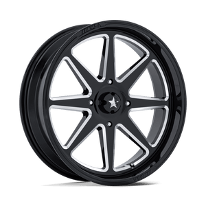 15X7 MSA Offroad Wheels M54 SPARK UTV GLOSS BLACK MILLED 4X156