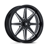 14X7 MSA Offroad Wheels M54 SPARK UTV GLOSS BLACK MILLED 5X114.3