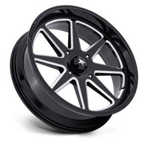 14X7 MSA Offroad Wheels M54 SPARK UTV GLOSS BLACK MILLED 4X137