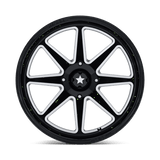 18X7 MSA Offroad Wheels M54 SPARK UTV GLOSS BLACK MILLED 6X139.7