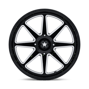 20X7 MSA Offroad Wheels M54 SPARK UTV GLOSS BLACK MILLED 4X110