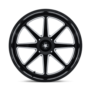 24X10 MSA Offroad Wheels M54 SPARK UTV GLOSS BLACK MILLED 4X156