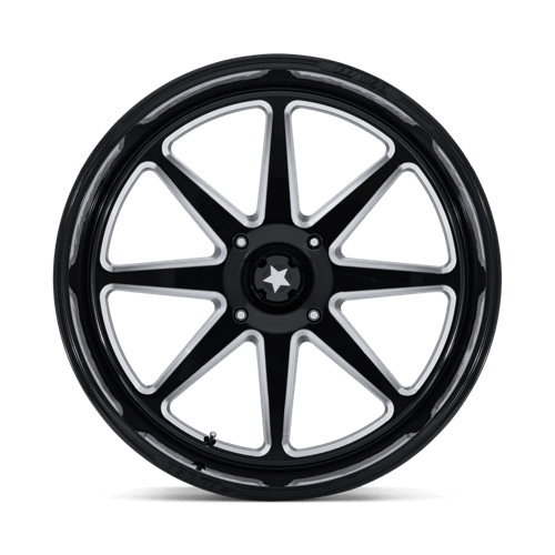 24X10 MSA Offroad Wheels M54 SPARK UTV GLOSS BLACK MILLED 5X114.3