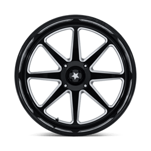 24X10 MSA Offroad Wheels M54 SPARK UTV GLOSS BLACK MILLED 5X114.3