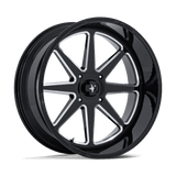 24X10 MSA Offroad Wheels M54 SPARK UTV GLOSS BLACK MILLED 6X139.7